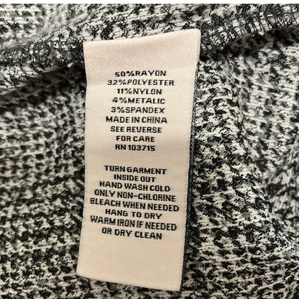 Lightly Worn! Women’s Nanette XL Gray and White Metallic Straight Leg Work Pants - Picture 6 of 6